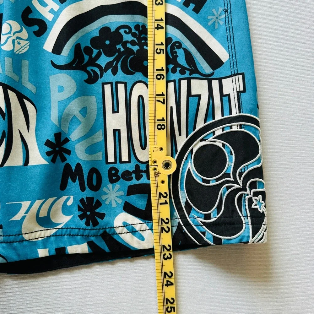 HIC Hawaiian Island Creations Mens Board Shorts 34 Howzit Surf Trunks‎ Vacation